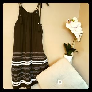 Bohemian flowy summer dress w/ tassels